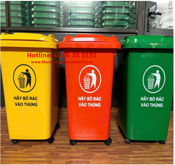 thùng rác nhựa ngoài trời Hà Nội