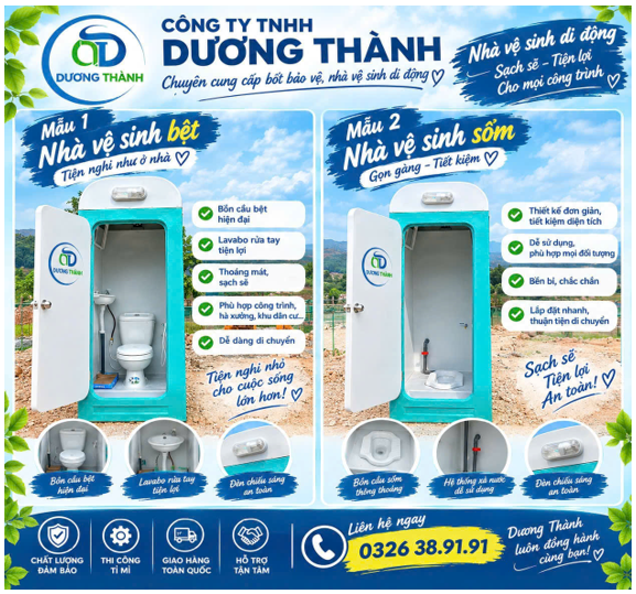 nhà vệ sinh di động composite