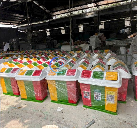 thùng rác 2 ngăn gia lâm