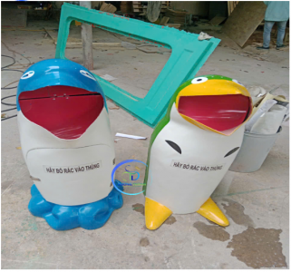 Thùng rác chim cánh cụt