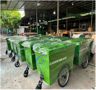 Xe Gom Rác Composite 400L, 500L, 660L, tại Hải Phòng