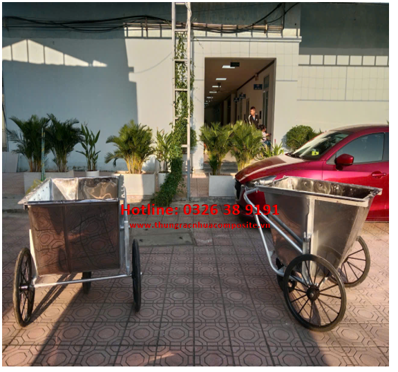 xe thu gom rác 500l inox tại Hà Nội